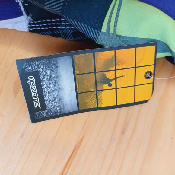 NWT! 👓 3/$40 Rip zone Men’s Swim Trunks Purple/ Lime/ Black Checkered (3598 - Picture 3 of 11